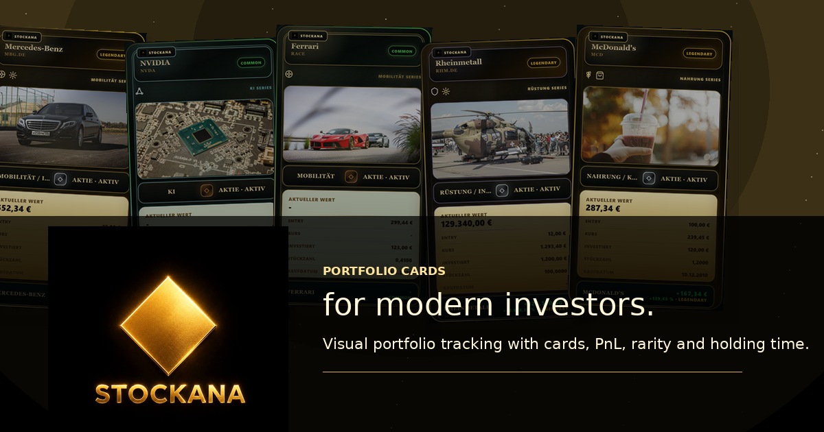 Stockana visual portfolio cards